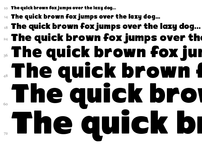 ARB-218 Big&Blunt font waterfall